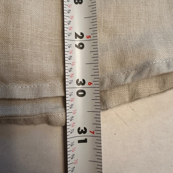 Alan Flusser Men's Size Large 100% Linen Long Sleeve Shirt Natural Beige Color - Picture 6 of 7